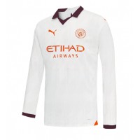Camisa de Futebol Manchester City Erling Haaland #9 Equipamento Secundário 2023-24 Manga Comprida